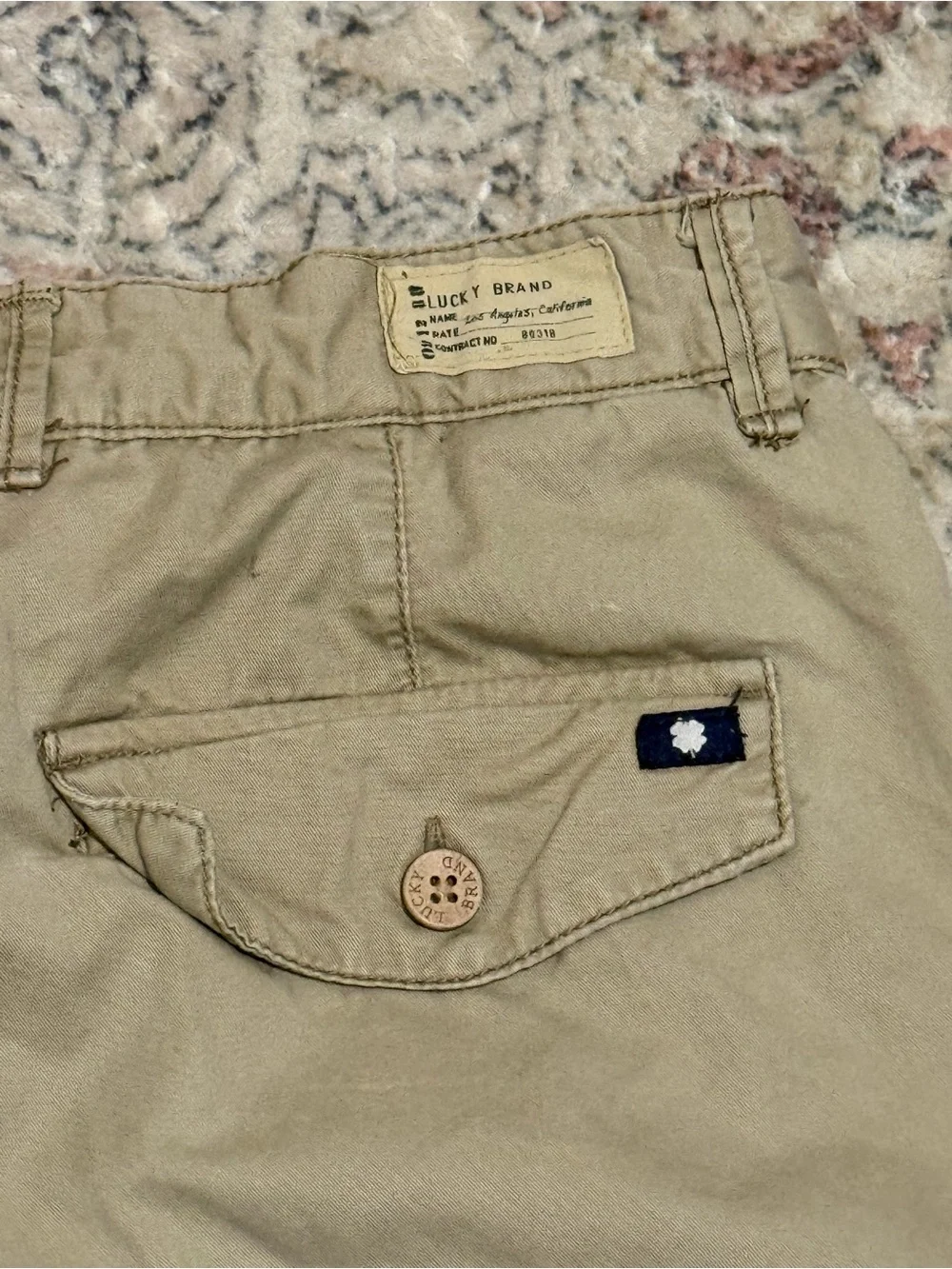 Lucky Brand Kids Cargo Shorts in Khaki Green